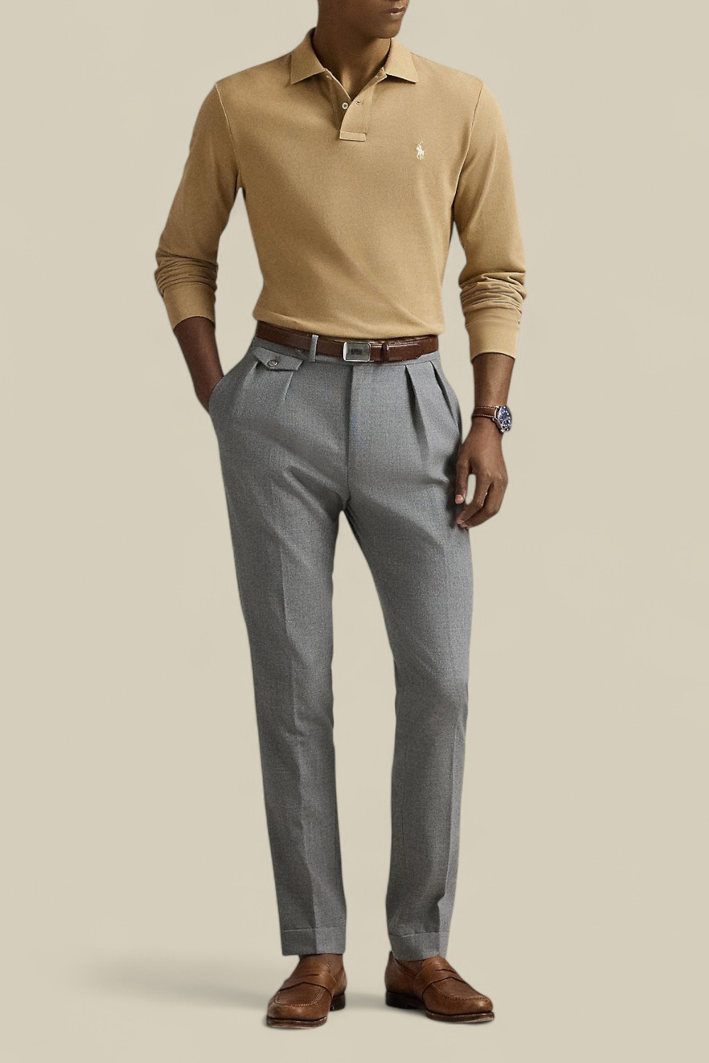 תמונת כל הלוק של חולצת פולו